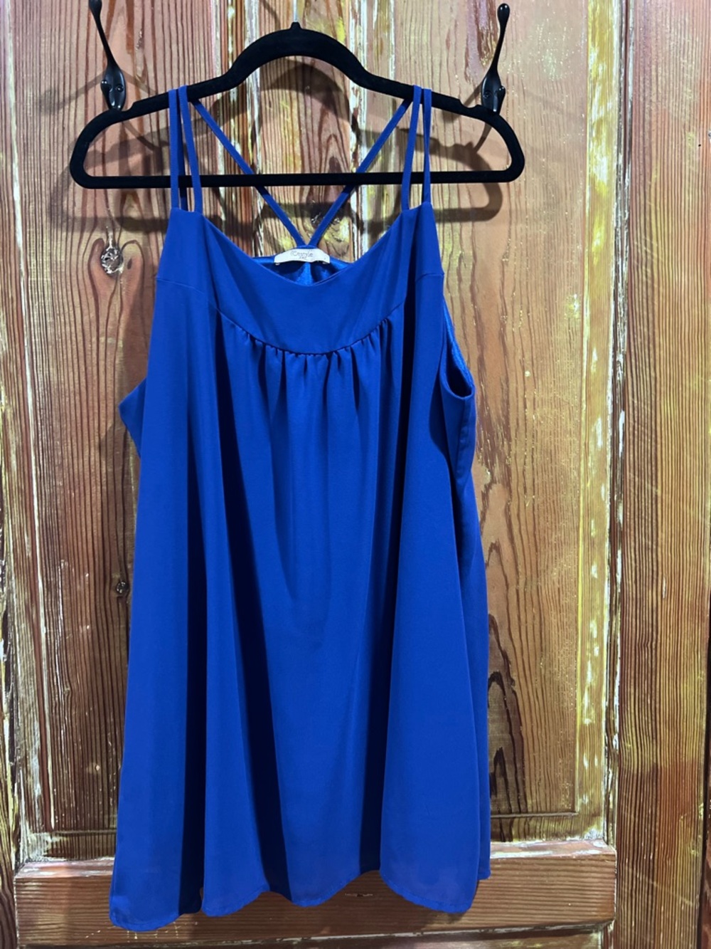 Women's Royal Blue Double-Strap Tank Top